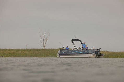 Family Fish LT - 7' Bimini Top with Black Canvas & Boot