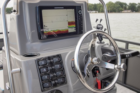 Fiberglass Center Console with Space for a Multi-Function Display (MFD) with Digital Gauges (12" Max)